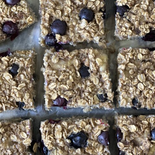 Blueberry banana baked oatmeal